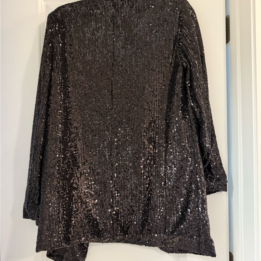 Black Sequin Gianni Bini blazer - Picture 5 of 5